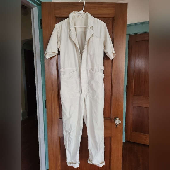 ALEX MILL Standard Jumpsuit Cream - Picture 7 of 8